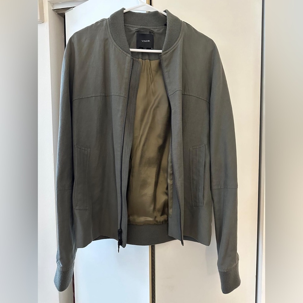 Vince - men’s military green jacket! Barely used! Size Small